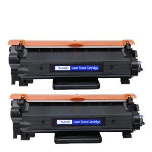 2 Black Toner Cartridge TN2420 For DCP-L2510D DCP-L2530DW DCP-L2550D DCP-L2550DN