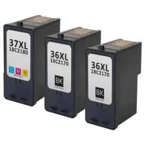 Compatible 36XL & 37XL High-Yield Ink Cartridge 3-Pack – Color & Black Set