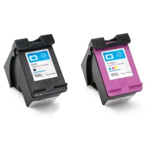 Compatible 63XL High-Yield Ink Cartridge 2-Pack – Black & Tri-Color Combo