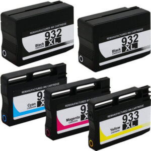 Compatible 932XL/933XL High-Yield Ink Cartridge 5-Pack – Dual Black & Full Color Set