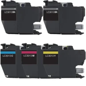 Compatible LC3013 High-Yield Ink Cartridge 5-Pack – Complete Color & Black Set